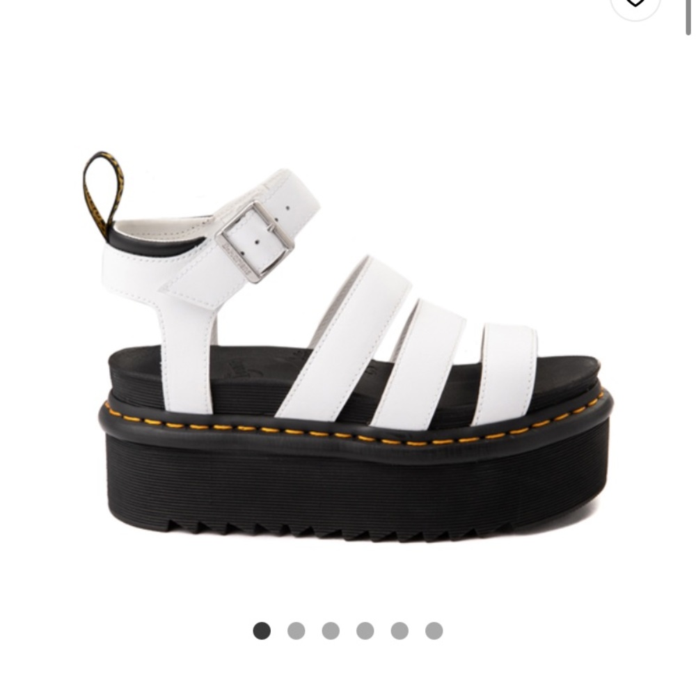 Womens Dr. Martens Blaire Platform Sandal - White